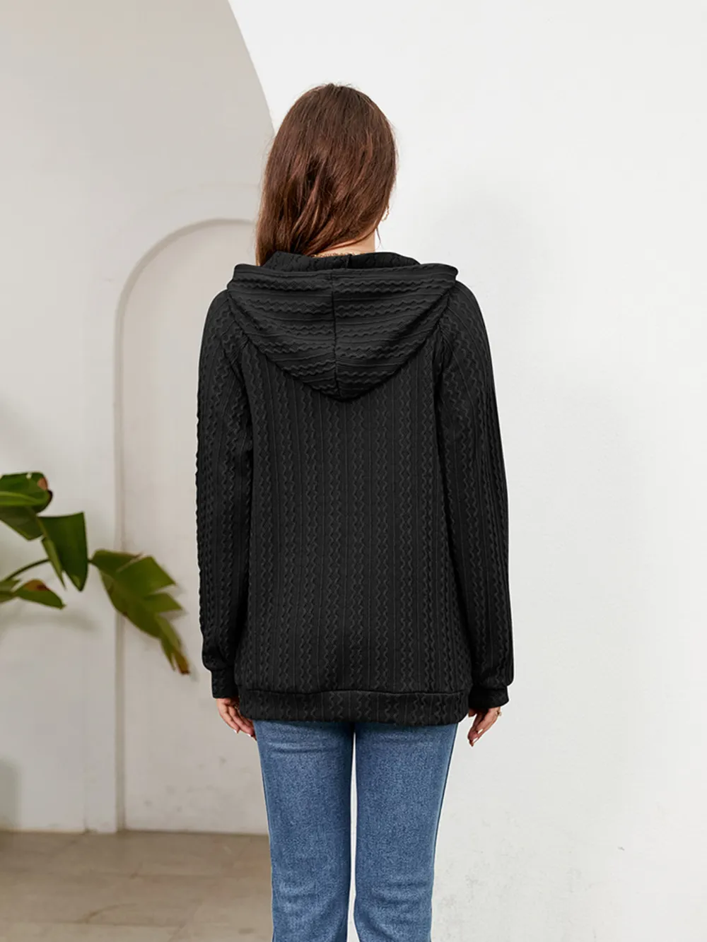 Raglan Sleeve Front Pocket Hoodie, image 16