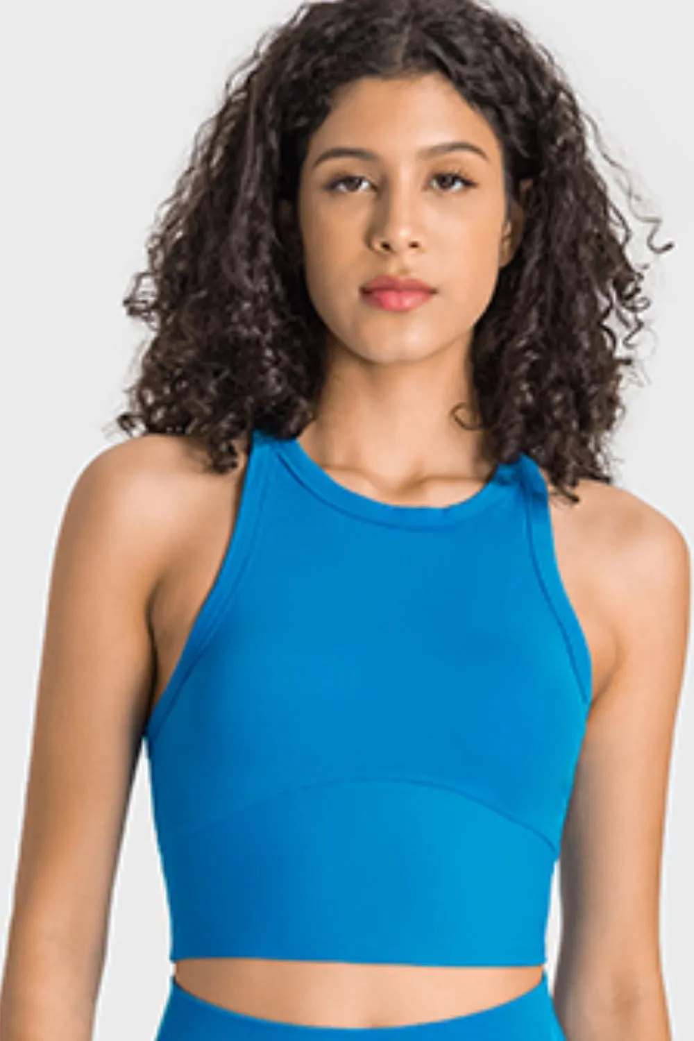Racerback Cropped Sports Tank, image 9