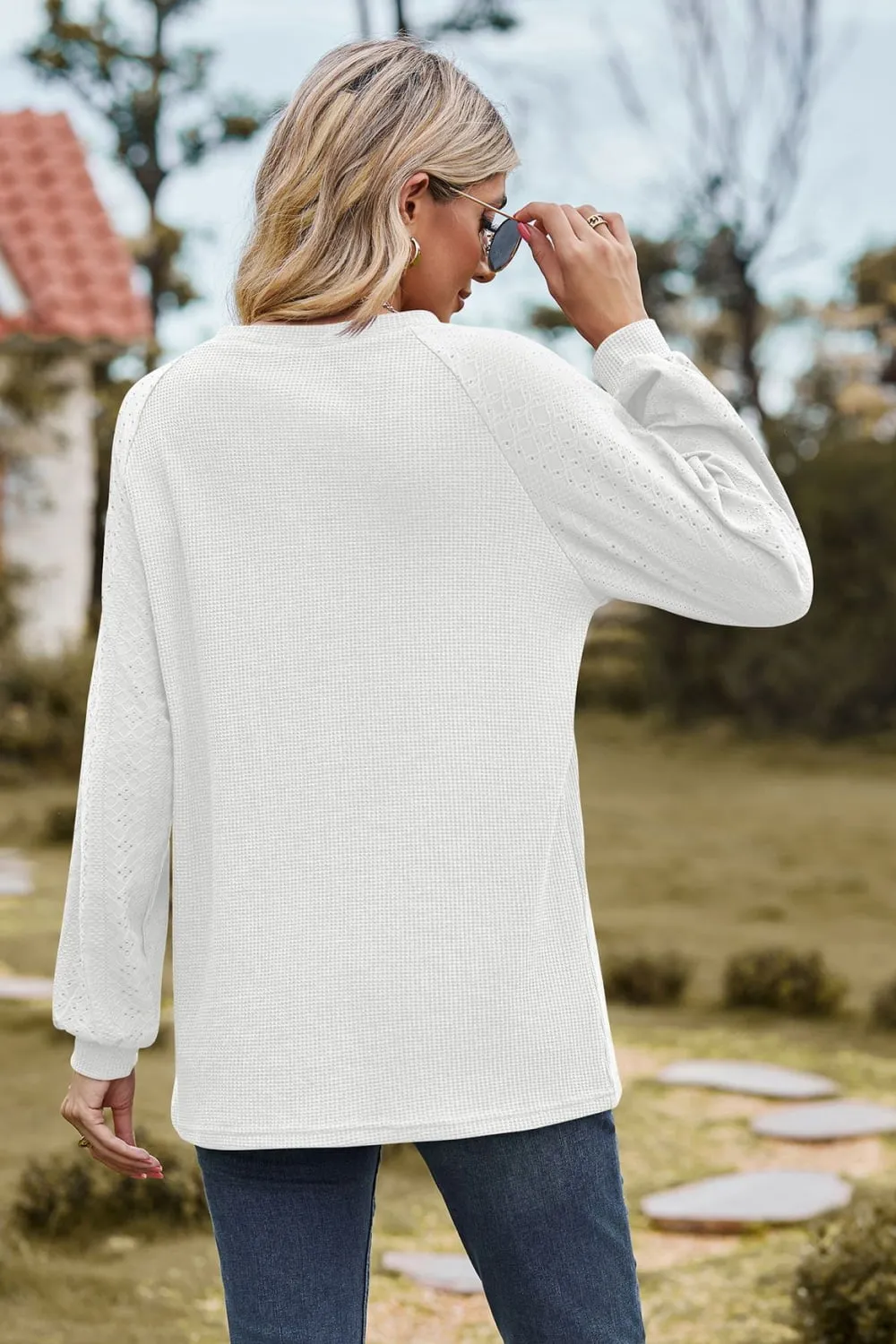 Round Neck Raglan Sleeve Sweatshirt, image 15