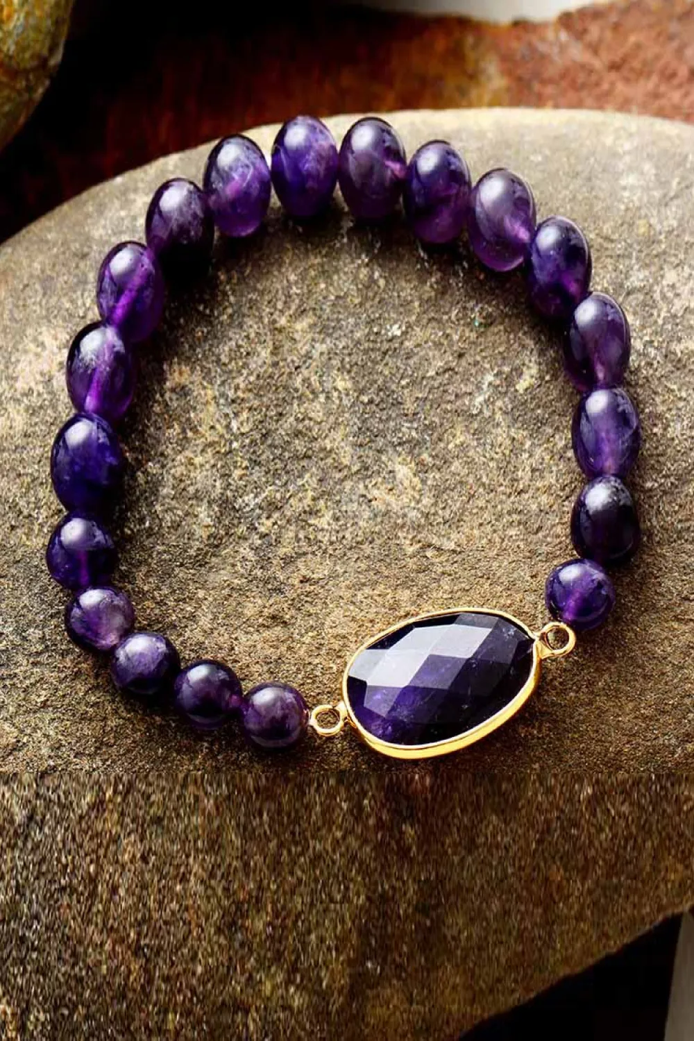 Handmade Amethyst Beaded Bracelet, image 2