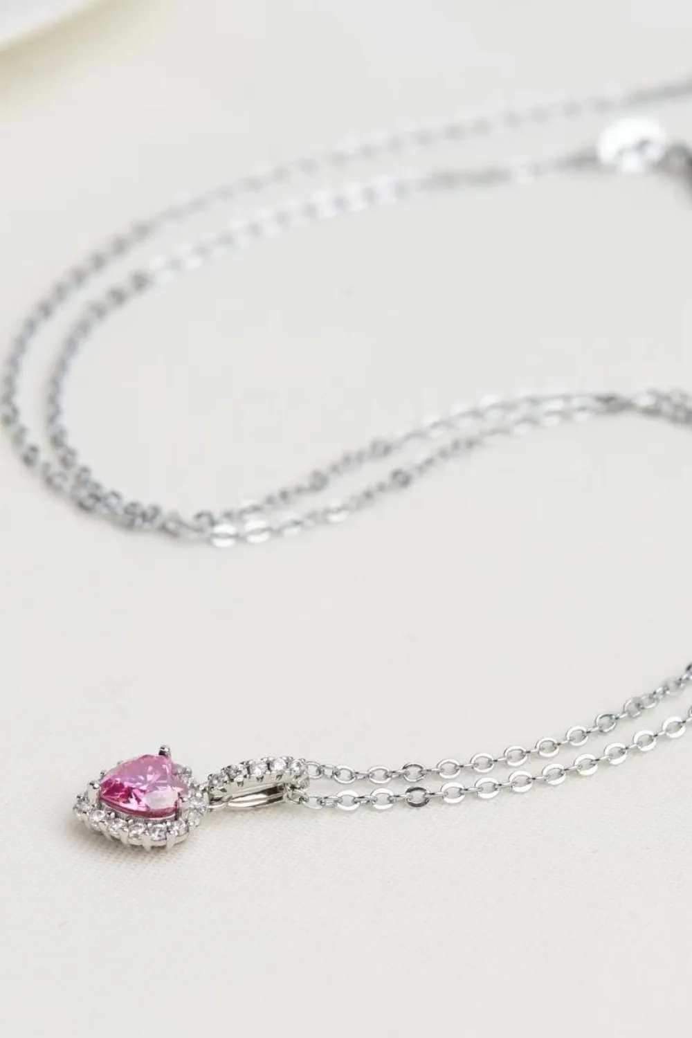 1 Carat Moissanite Heart Pendant Necklace, image 3