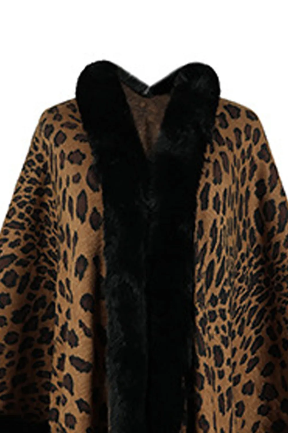 Leopard Open Front Poncho, image 7