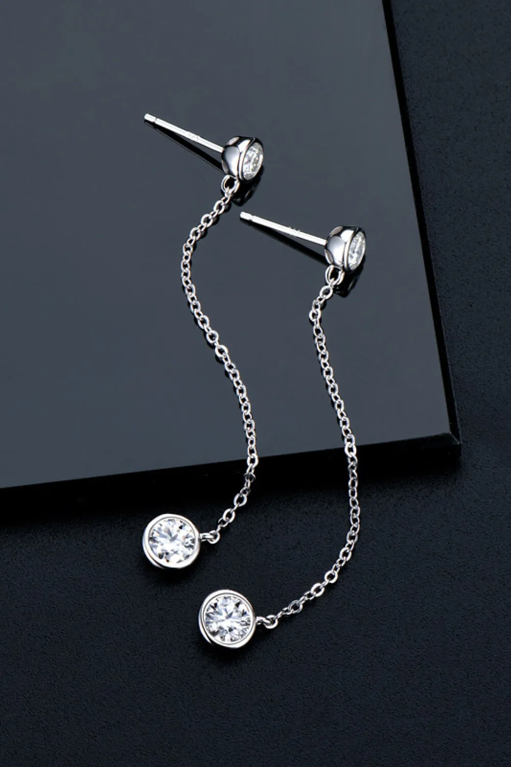Moissanite Chain Earrings, image 5