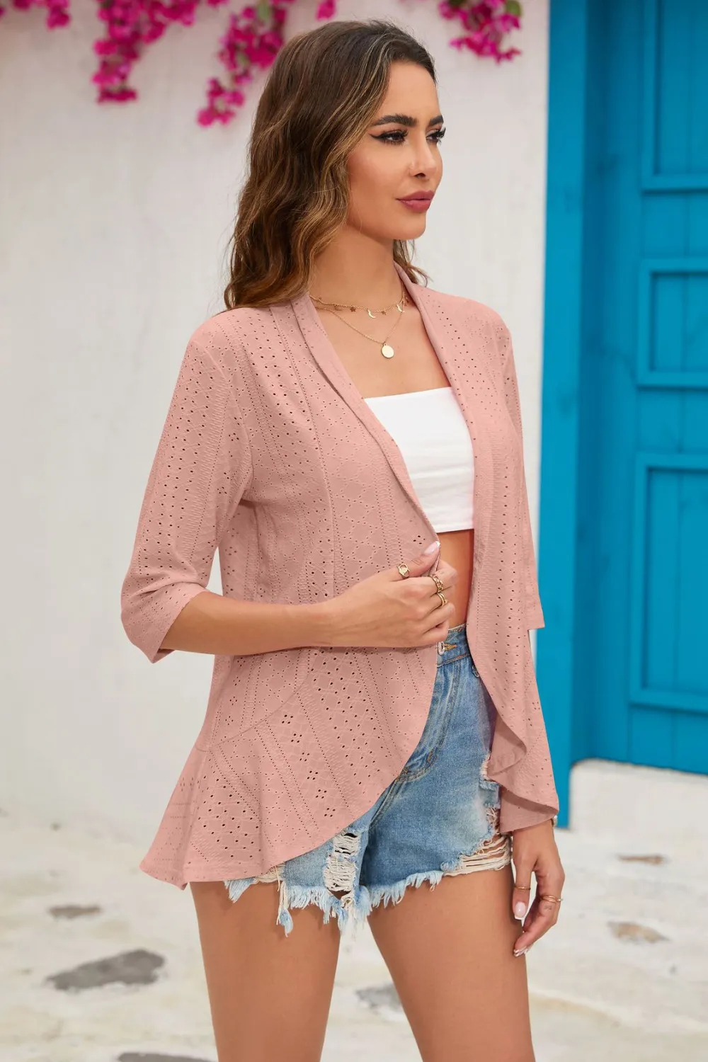 Half Sleeve Open Front Cardigan, image 21