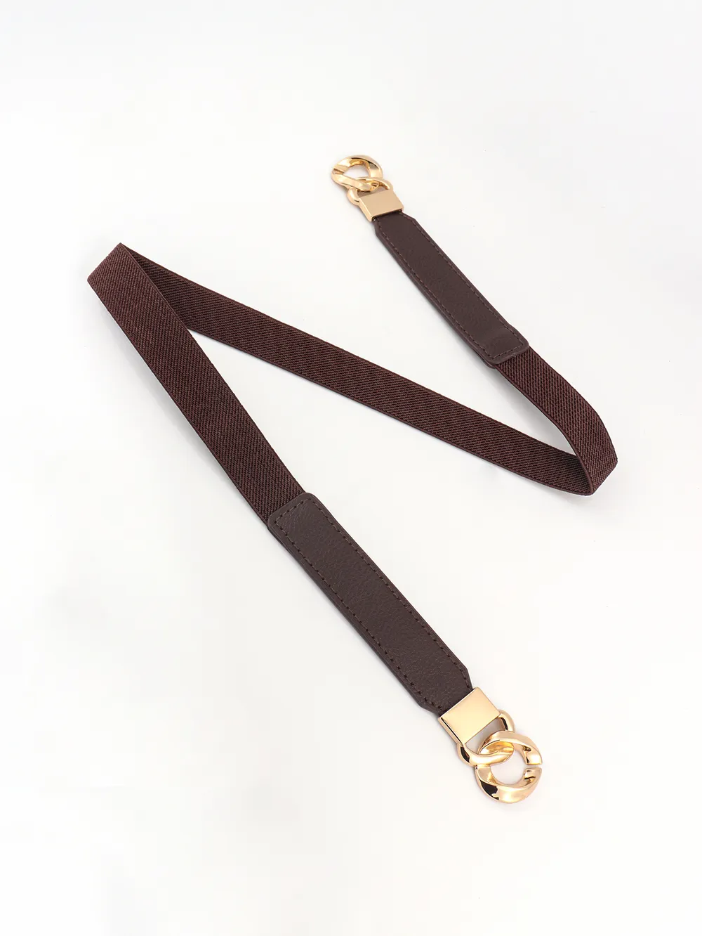 Zinc Alloy Buckle Elastic PU Belt, image 17