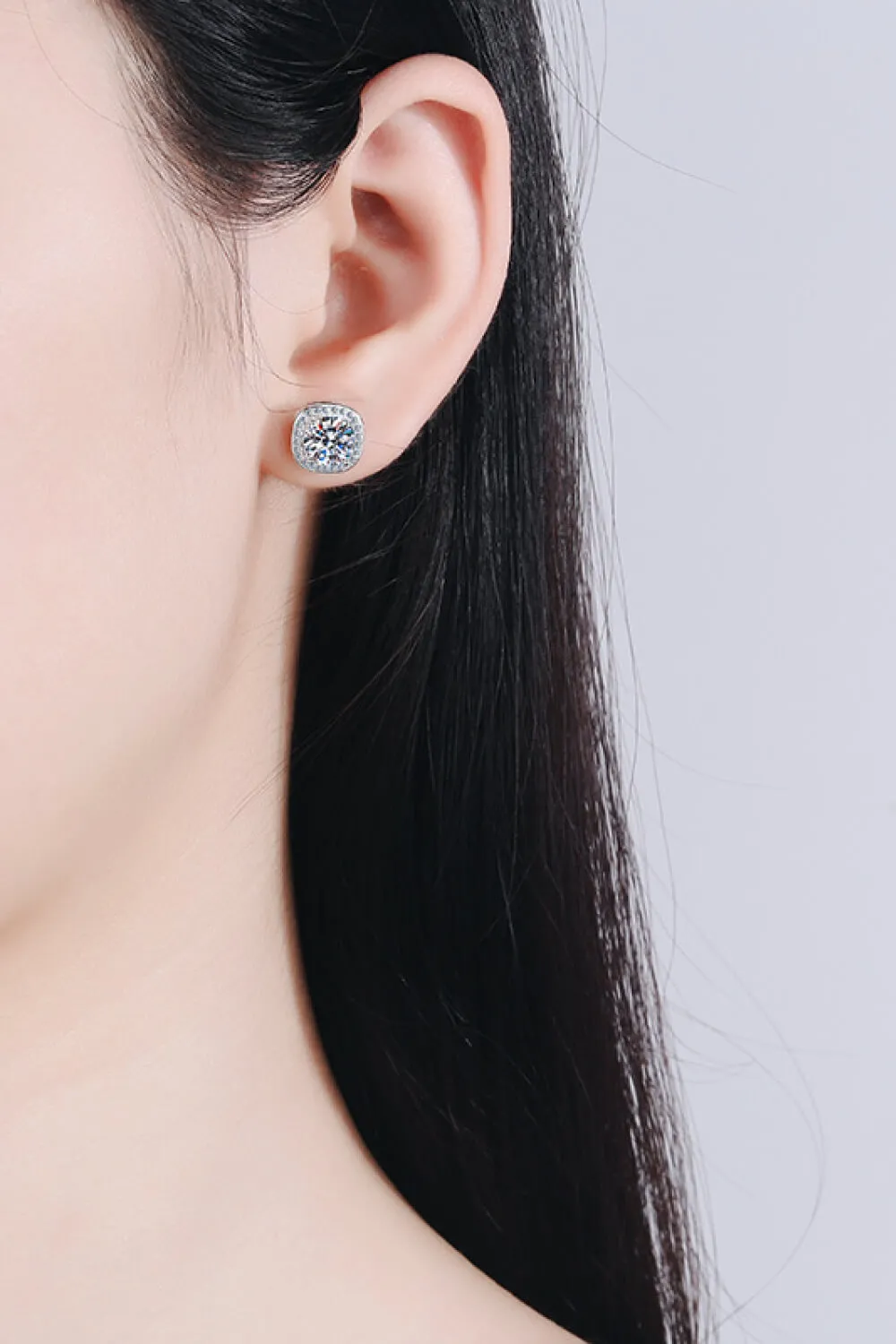 Let Me Love You 1 Carat Moissanite Stud Earrings, image 3