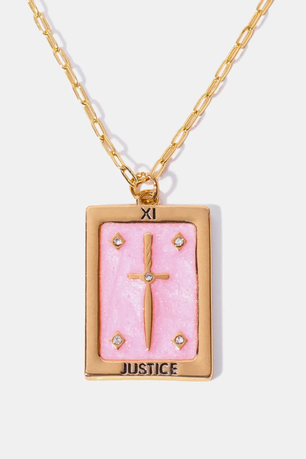 Tarot Card Pendant Copper Necklace, image 8