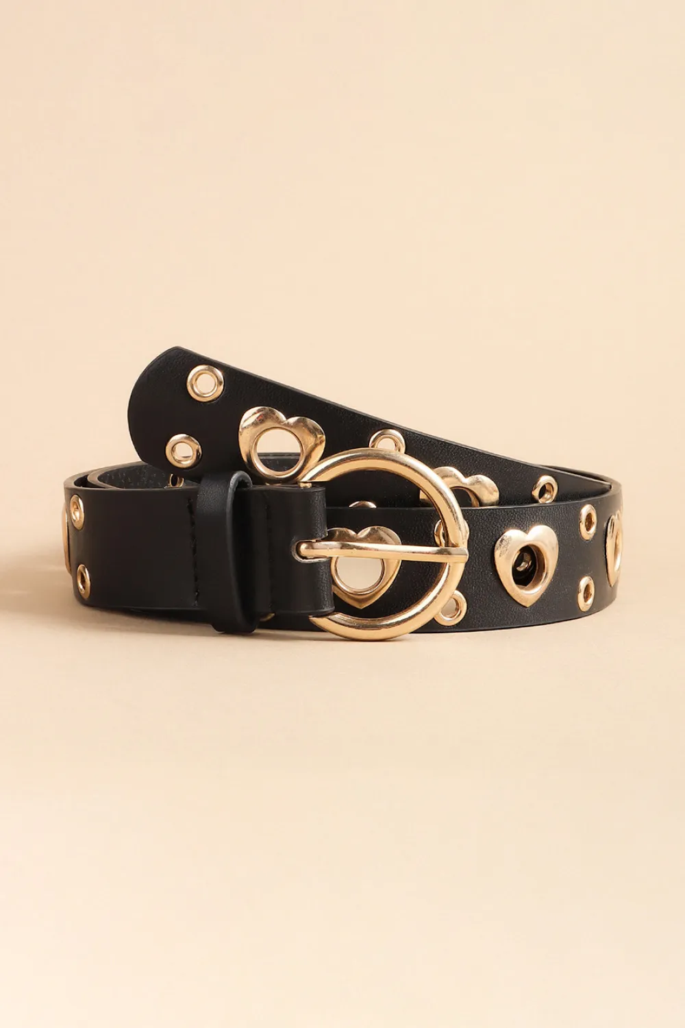 Heart Shape Alloy Detail PU Leather Belt, image 3
