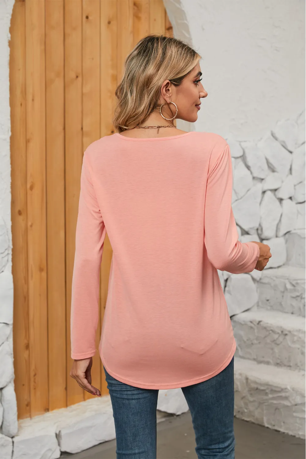 Square Neck Long Sleeve T-Shirt, image 3