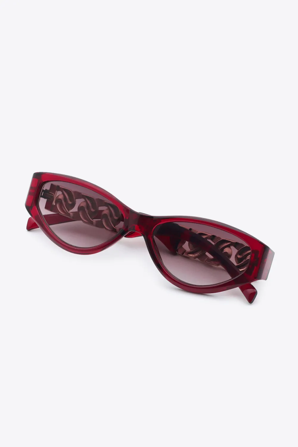 Chain Detail Temple Cat Eye Sunglasses, image 7