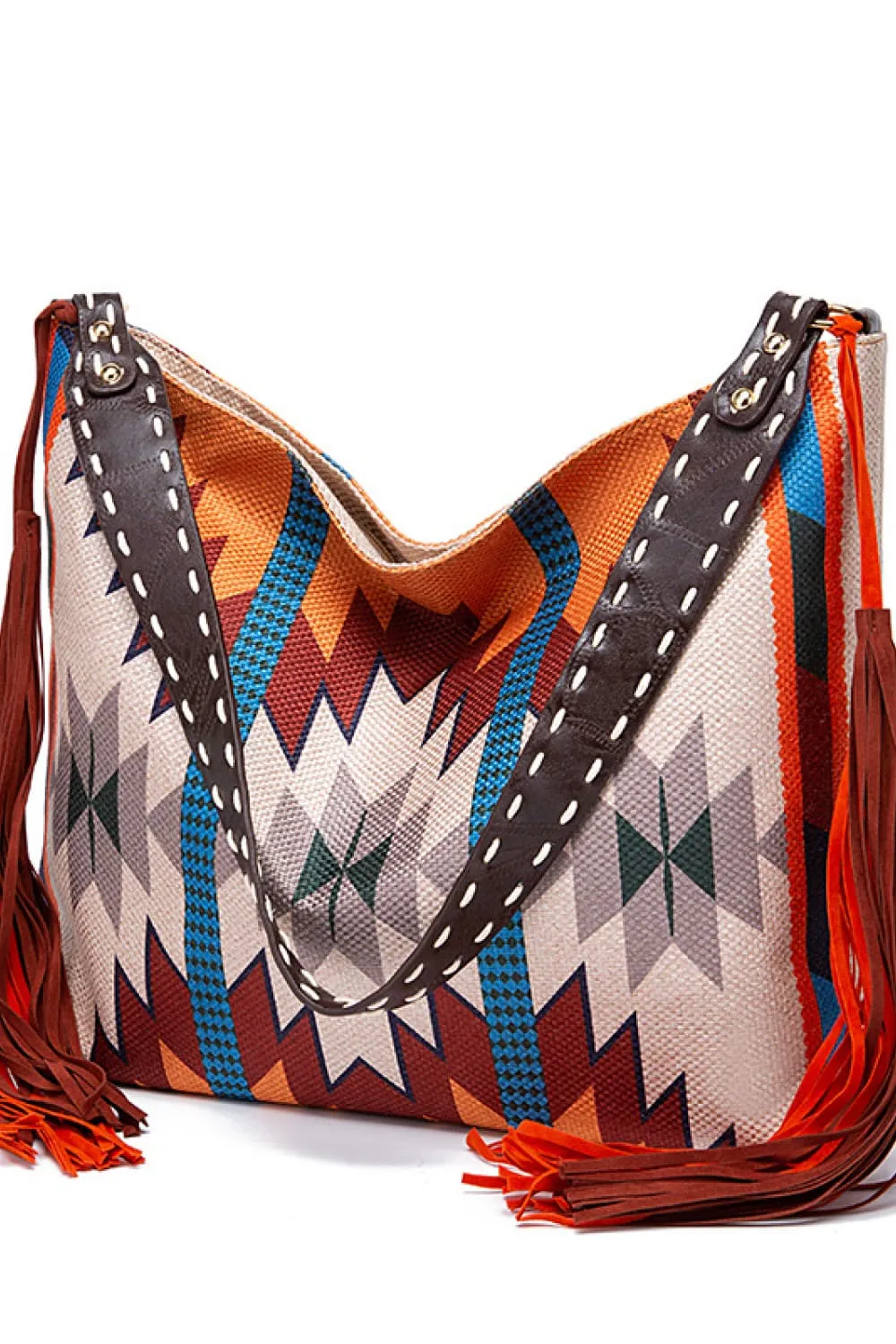 Geometric Canvas Tote Bag, image 9