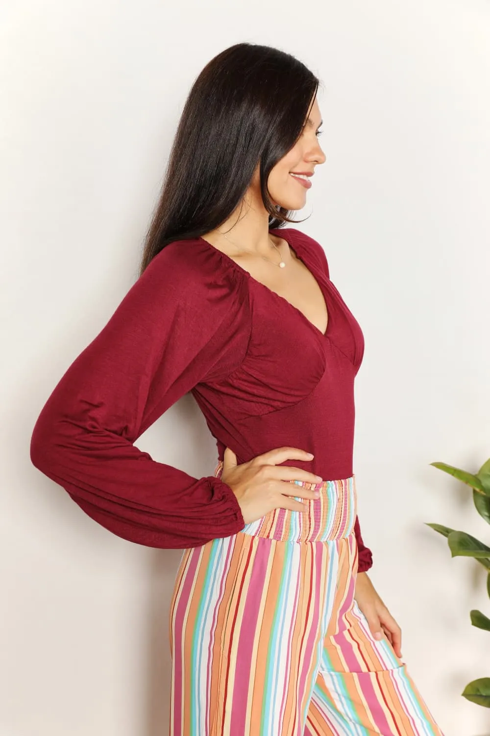 Full Size V-Neck Bodysuit, image 9
