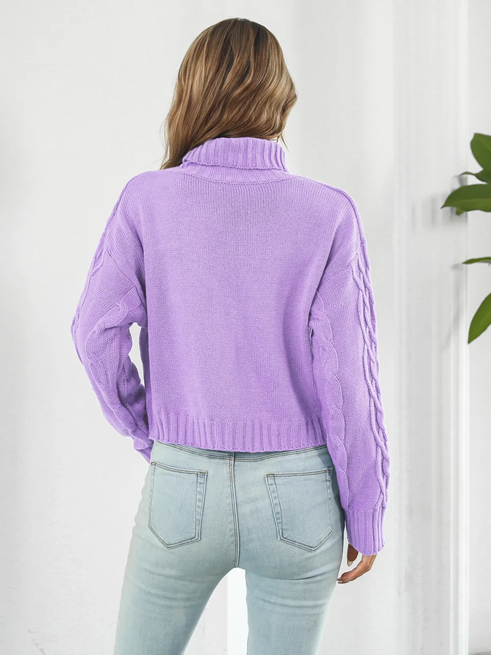 Turtleneck Dropped Shoulder Sweater, image 9
