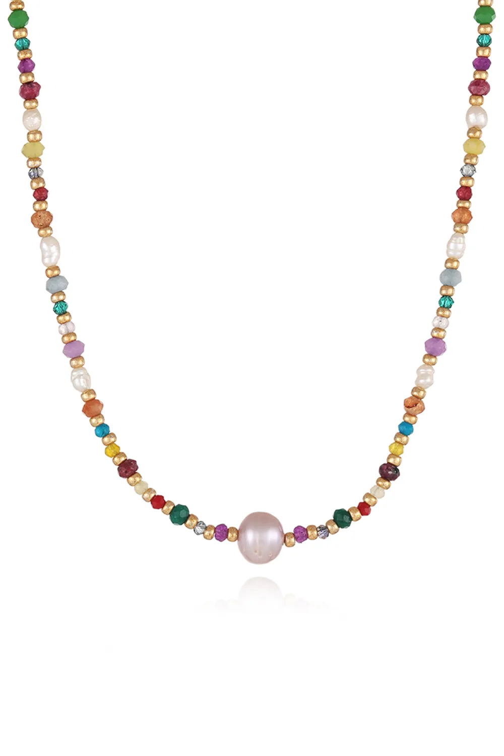 Multicolored Bead Necklace, image 6