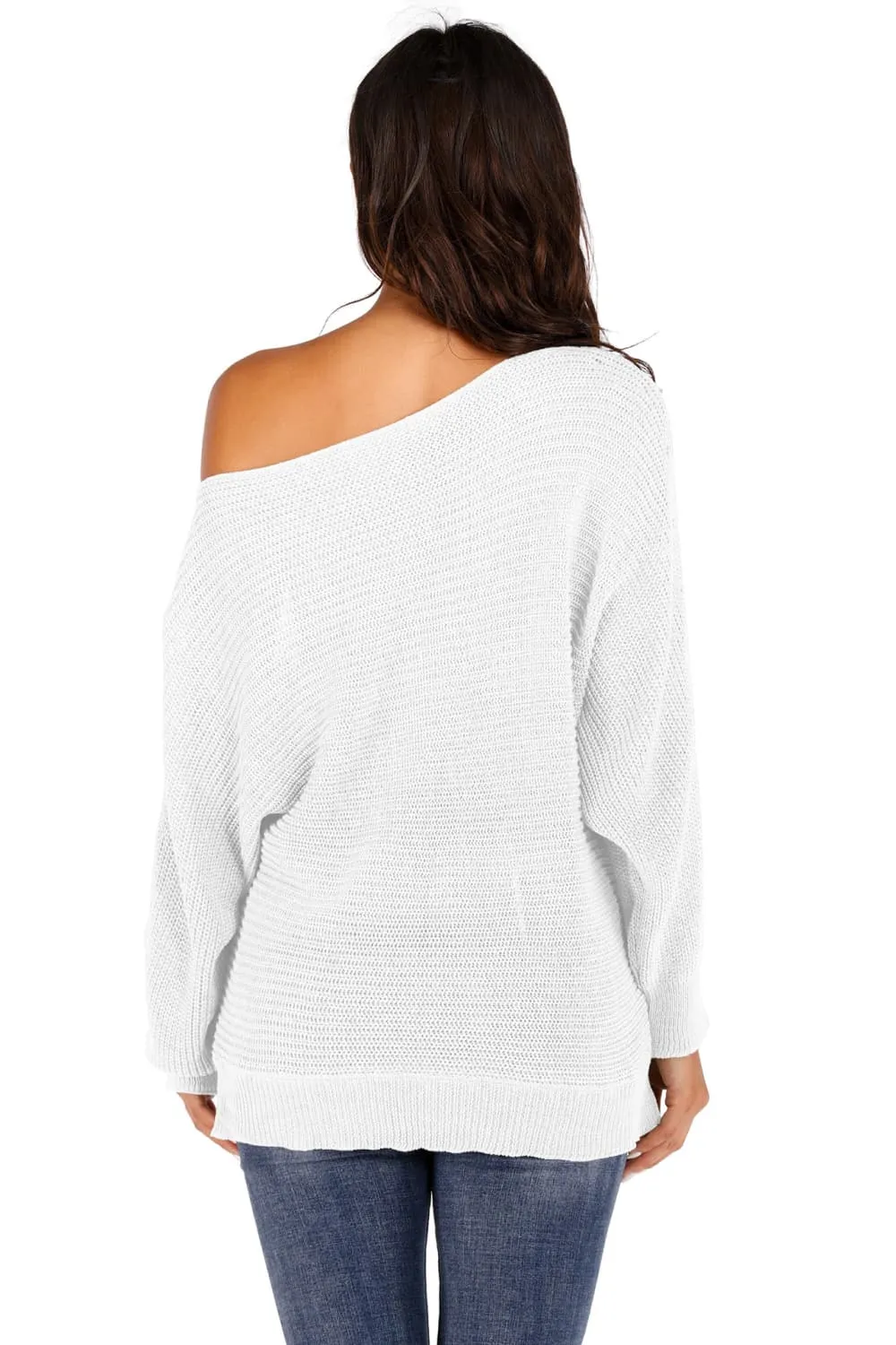 One Shoulder Dolman Sleeve Sweater, image 6