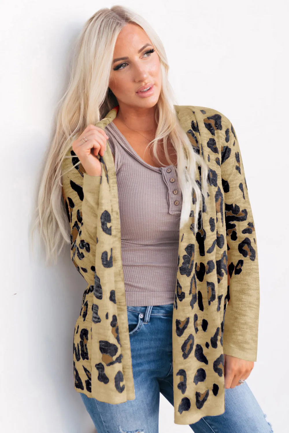 Printed Long Sleeve Cardigan, image 3