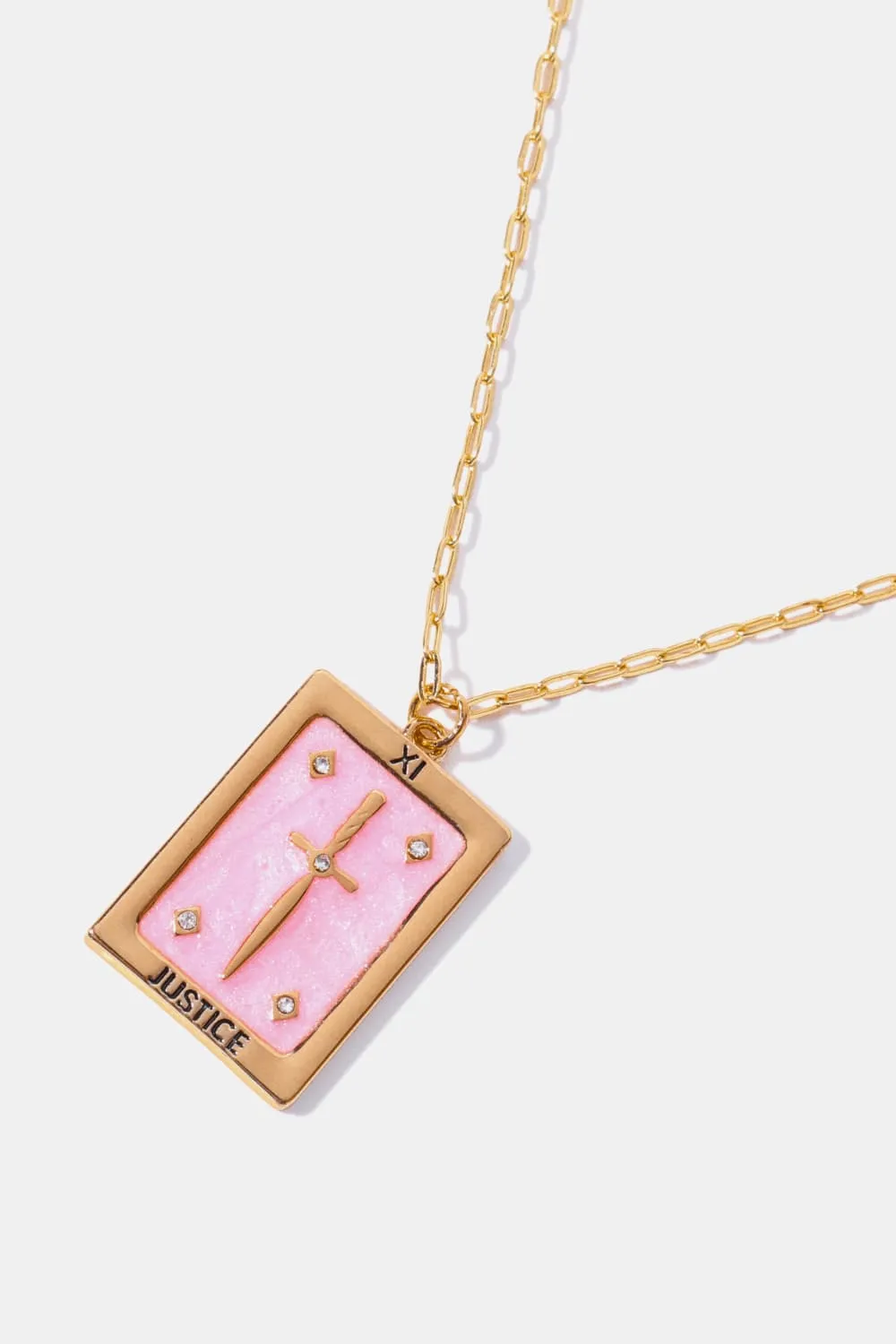 Tarot Card Pendant Copper Necklace, image 7