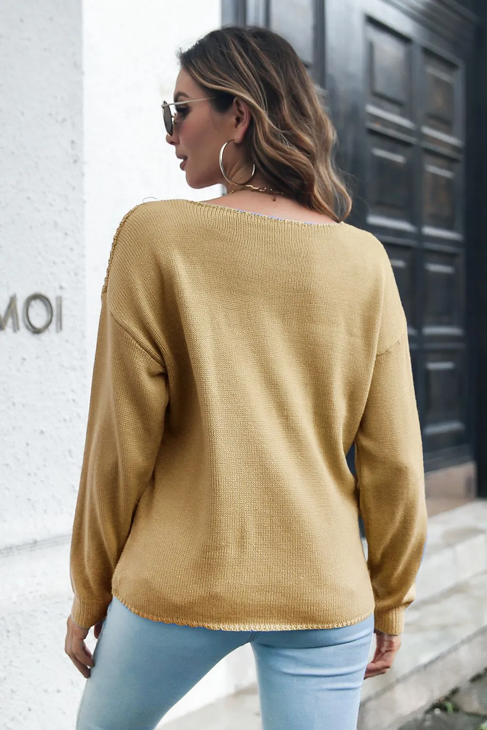 Cable-Knit V-Neck Sweater, image 13