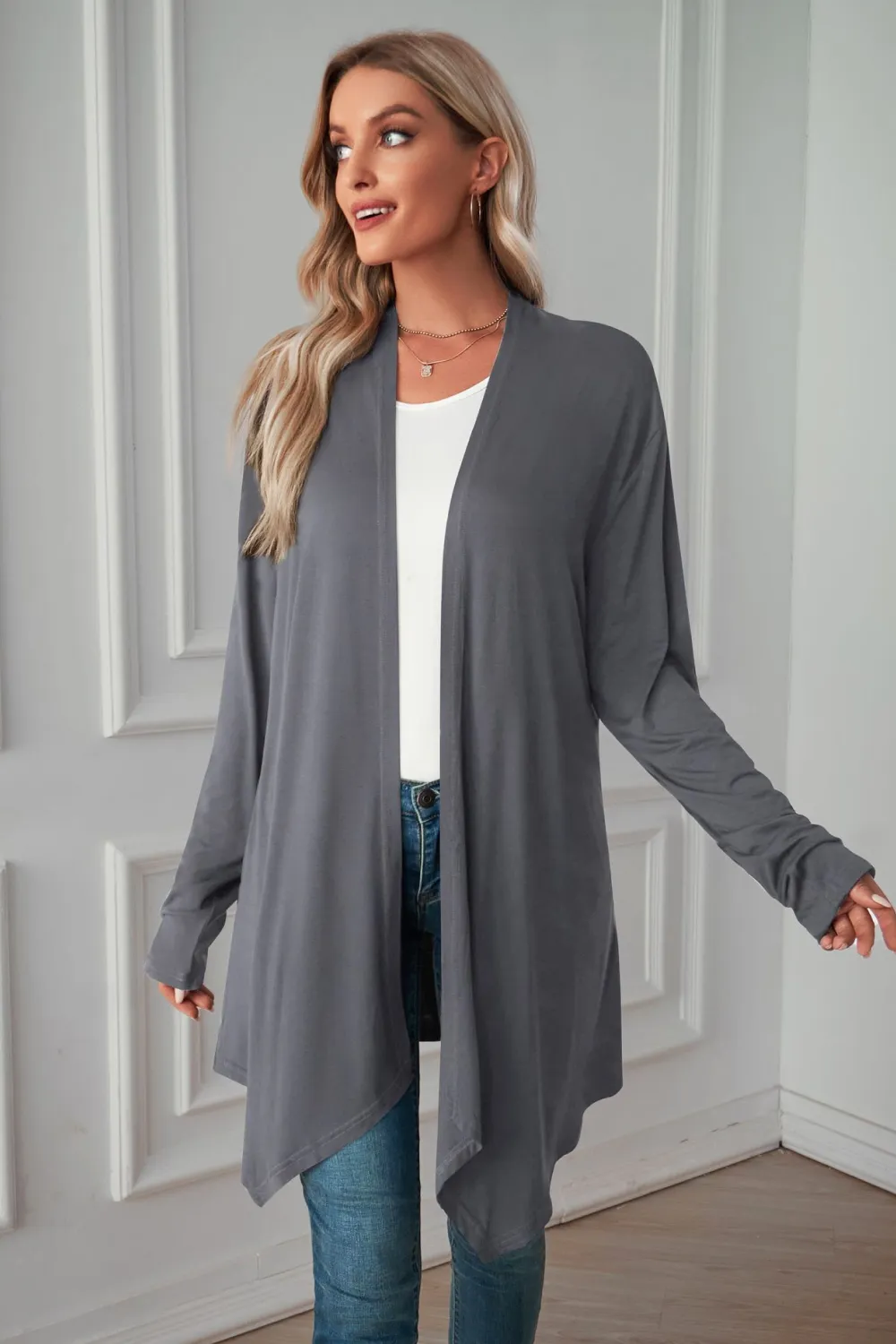 Open Front Long Sleeve Cardigan, image 23