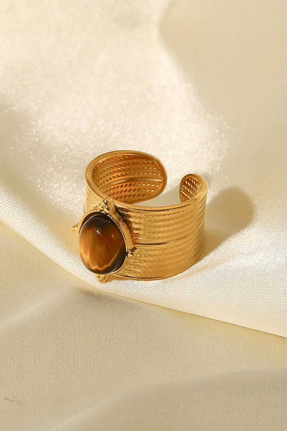 18K Gold-Plated Wide Open Ring, image 7