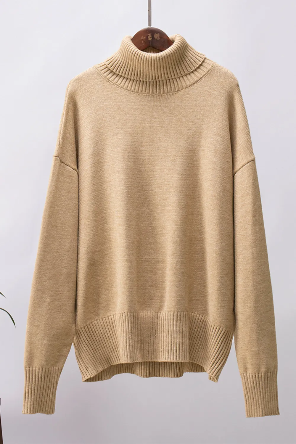 Turtle Neck Dropped Shoulder Sweater, image 27