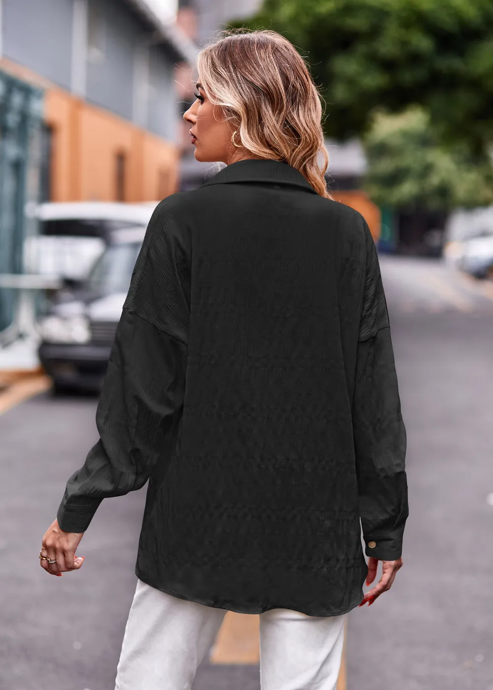 Dropped Shoulder Longline Shirt, image 16