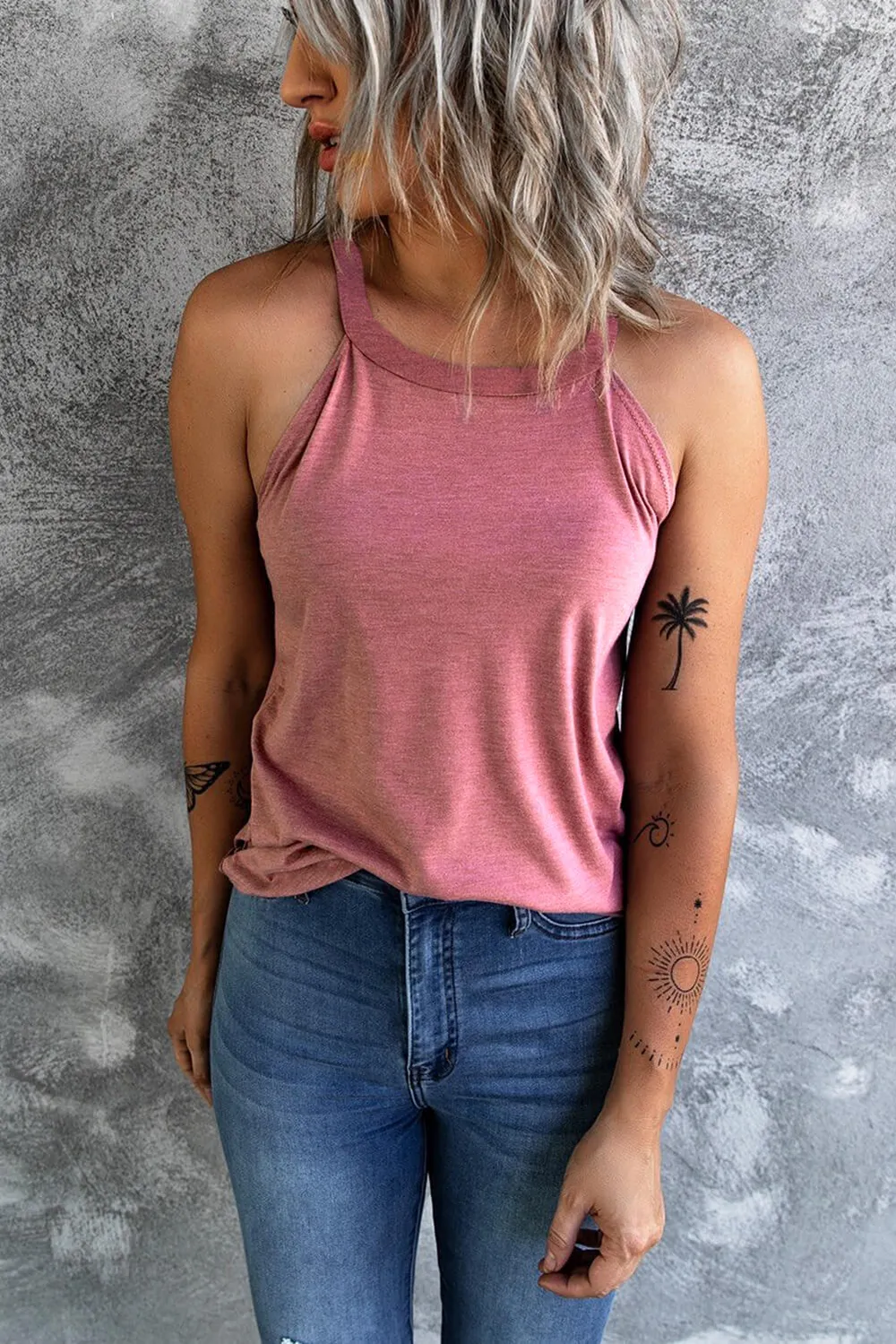 Curved Hem Grecian Tank Top, image 10