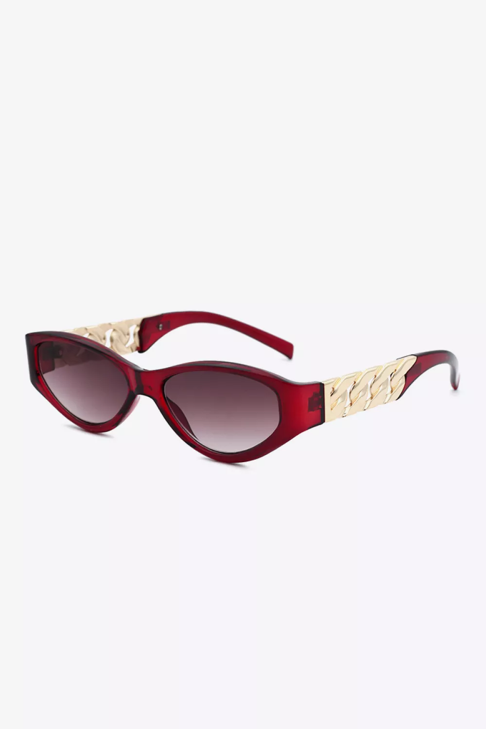 Chain Detail Temple Cat Eye Sunglasses, image 6