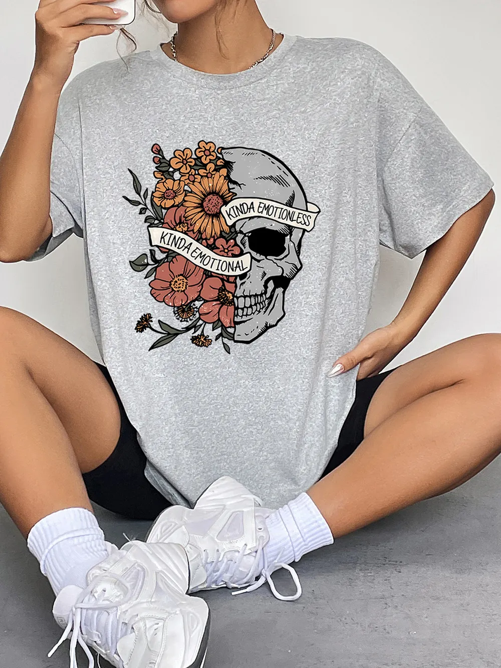 Round Neck Short Sleeve Graphic T-Shirt, image 8