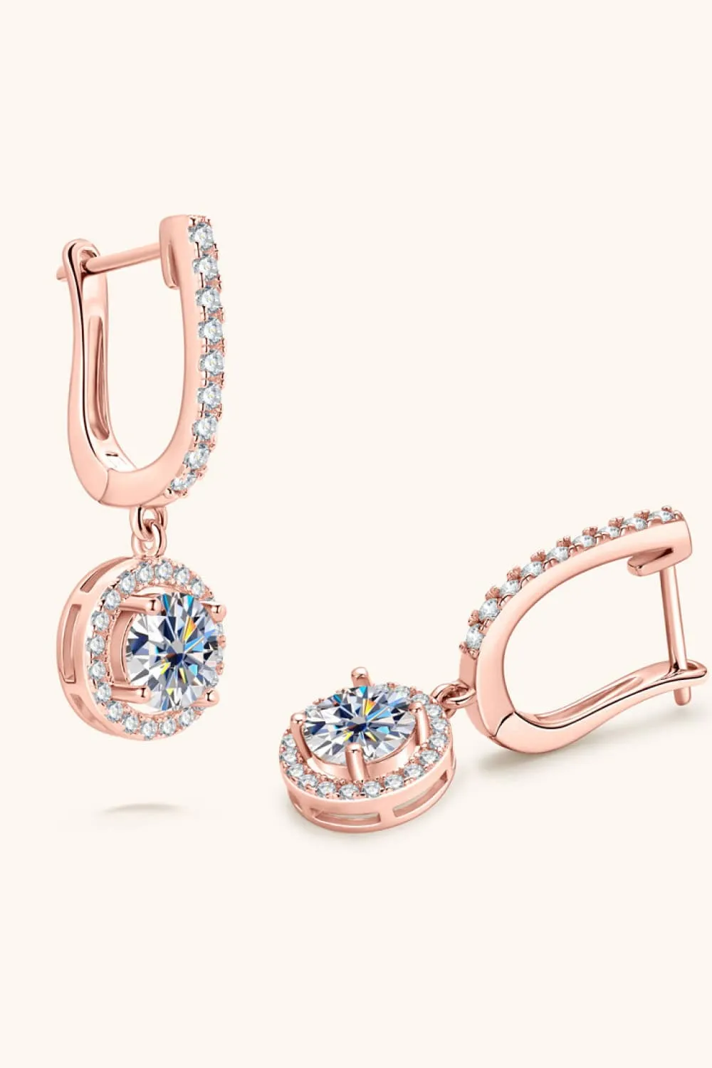 2 Carat Moissanite 925 Sterling Silver Drop Earrings, image 5
