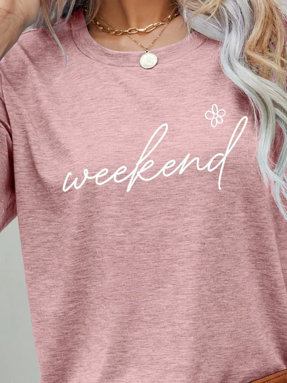 WEEKEND Flower Graphic Short Sleeve Tee, image 7