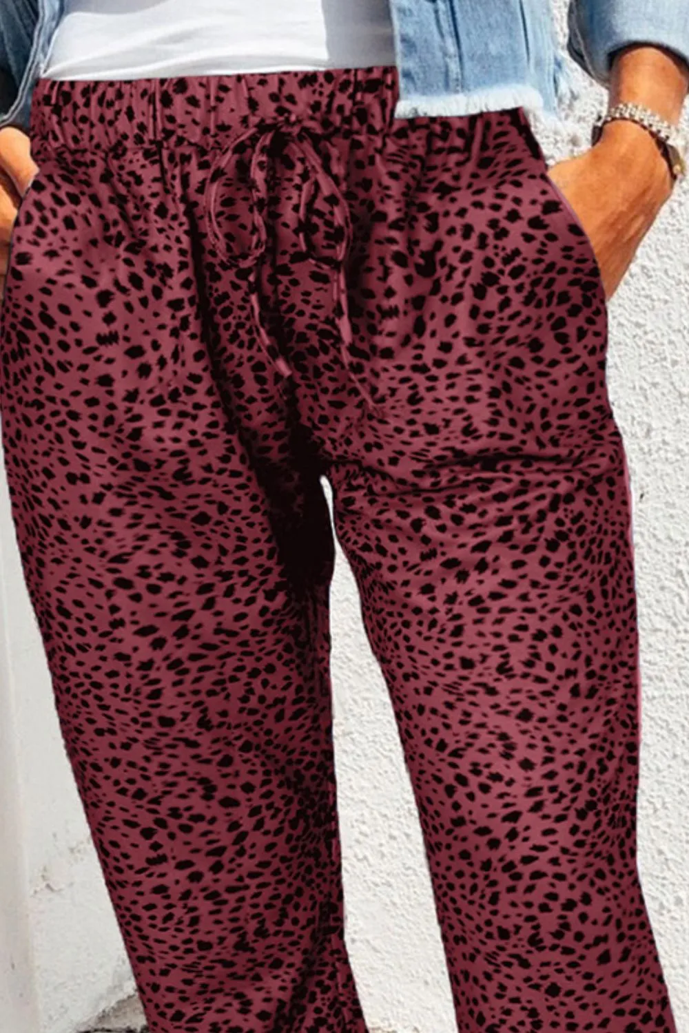 Leopard Print Joggers with Pockets, image 10