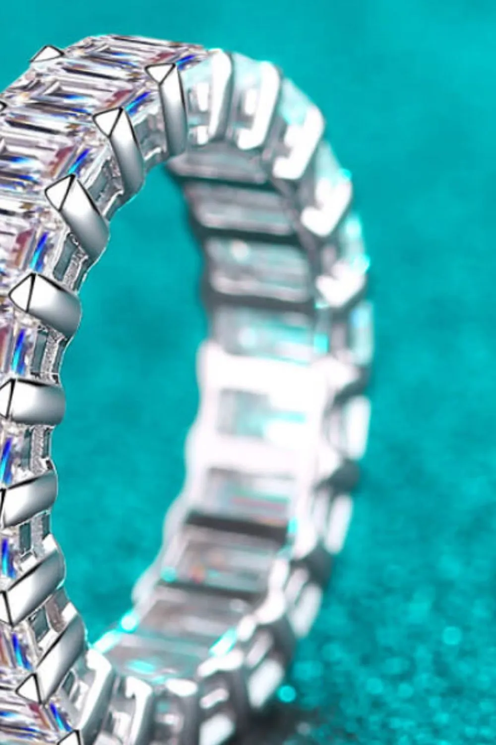 10.5 Carat Moissanite Rhodium-Plated Ring, image 3
