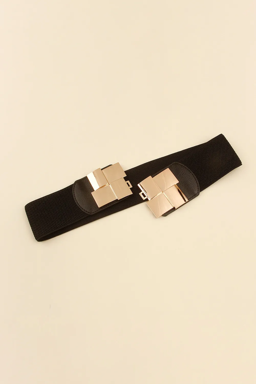 Geometric Buckle Elastic Wide Belt, image 5