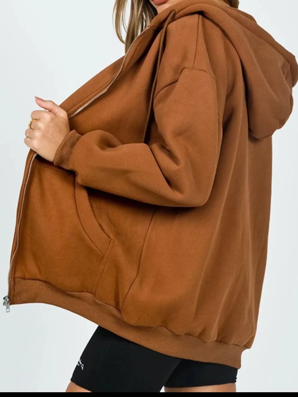 Zip-Up Drawstring Hoodie, image 11