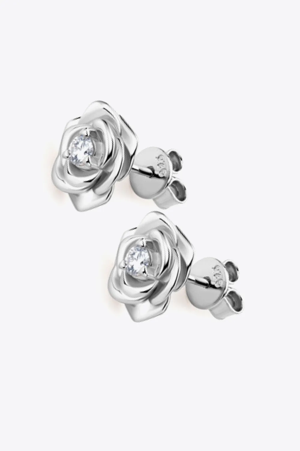 Moissanite Flower 925 Sterling Silver Earrings, image 8