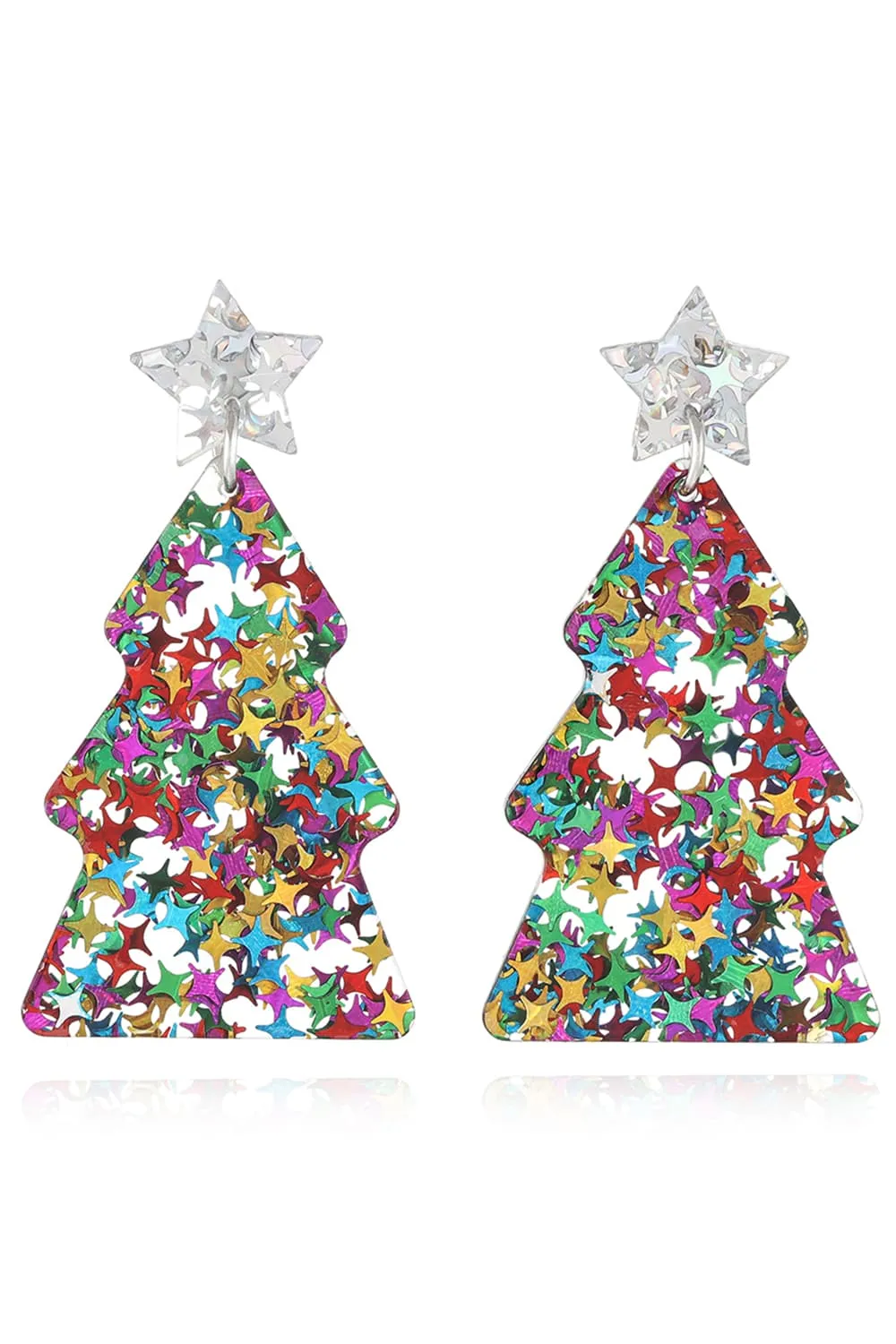 Christmas Tree Acrylic Earrings, image 6