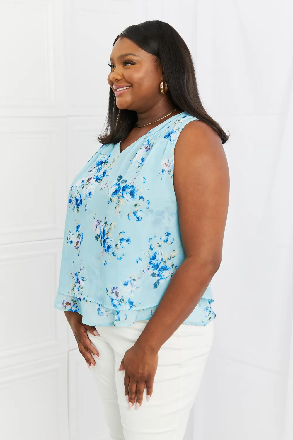 Off To Brunch Full Size Floral Tank Top, image 4