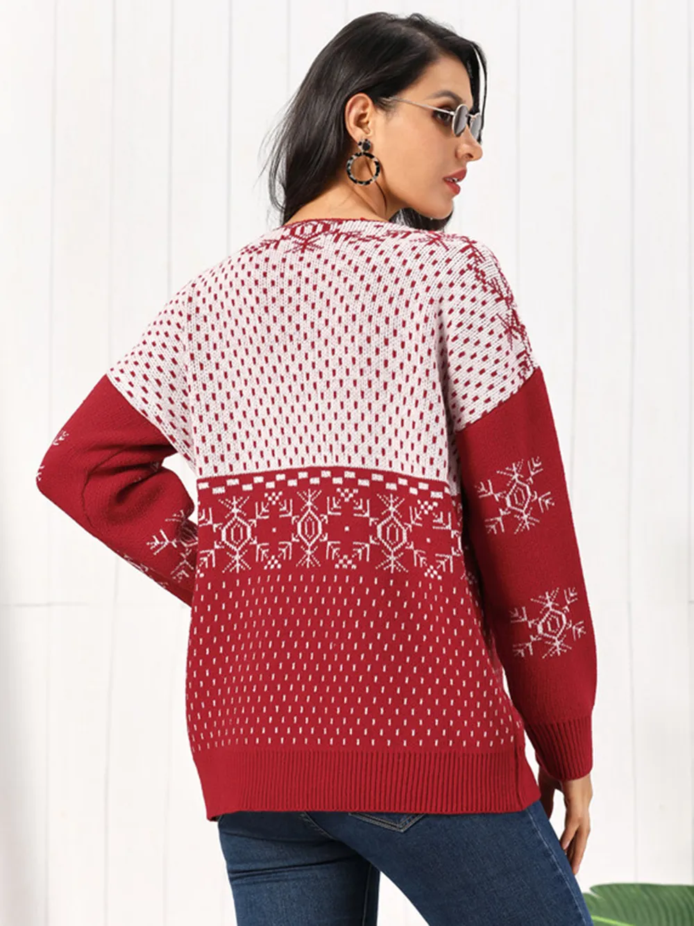 Snowflake Button Down Cardigan, image 3