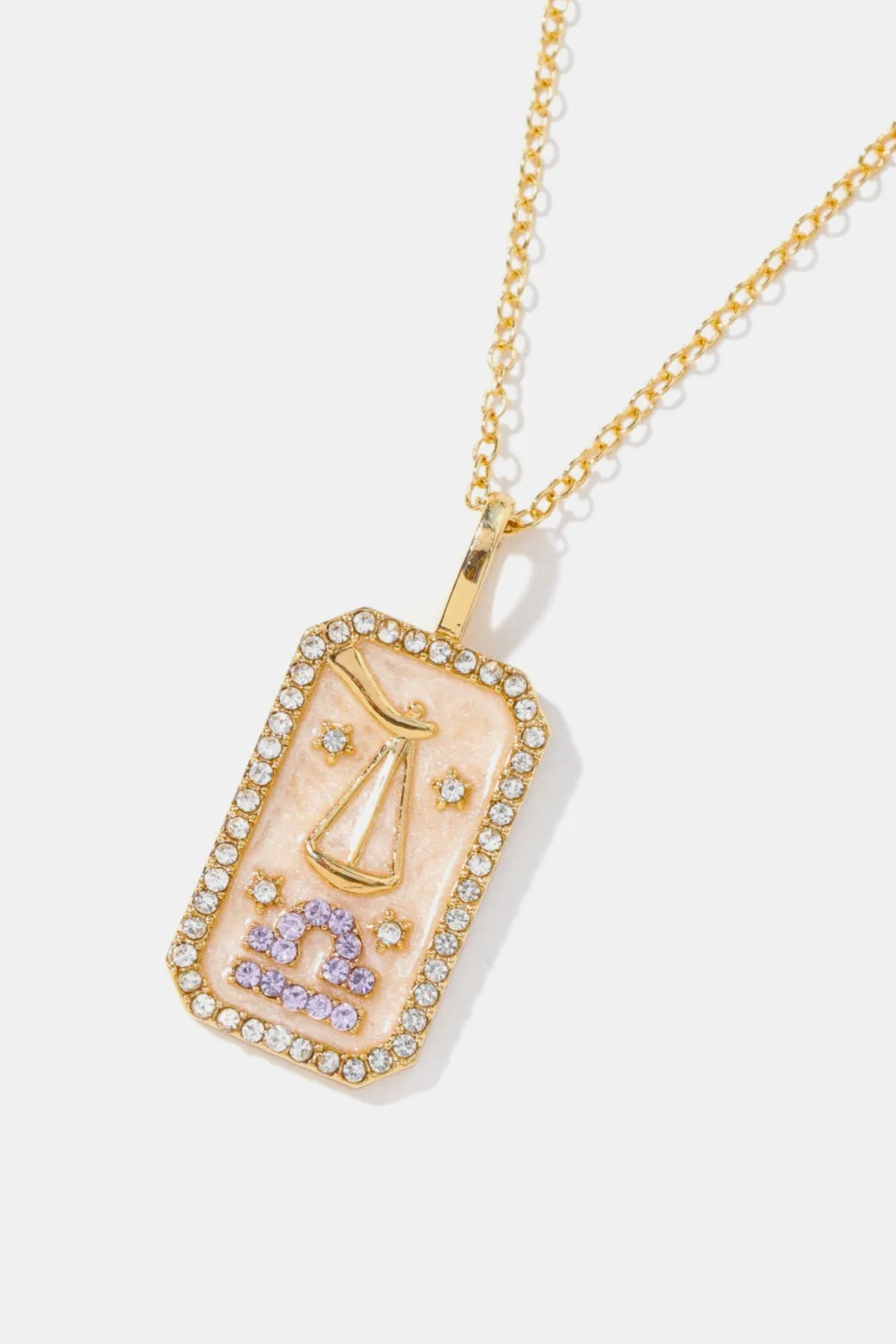 Rhinestone Constellation Pendant Copper Necklace, image 16