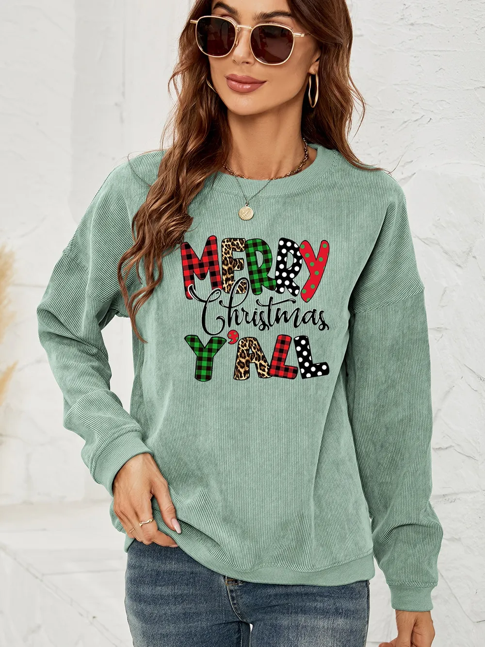 MERRY CHRISTMAS Y'ALL Graphic Sweatshirt, image 10