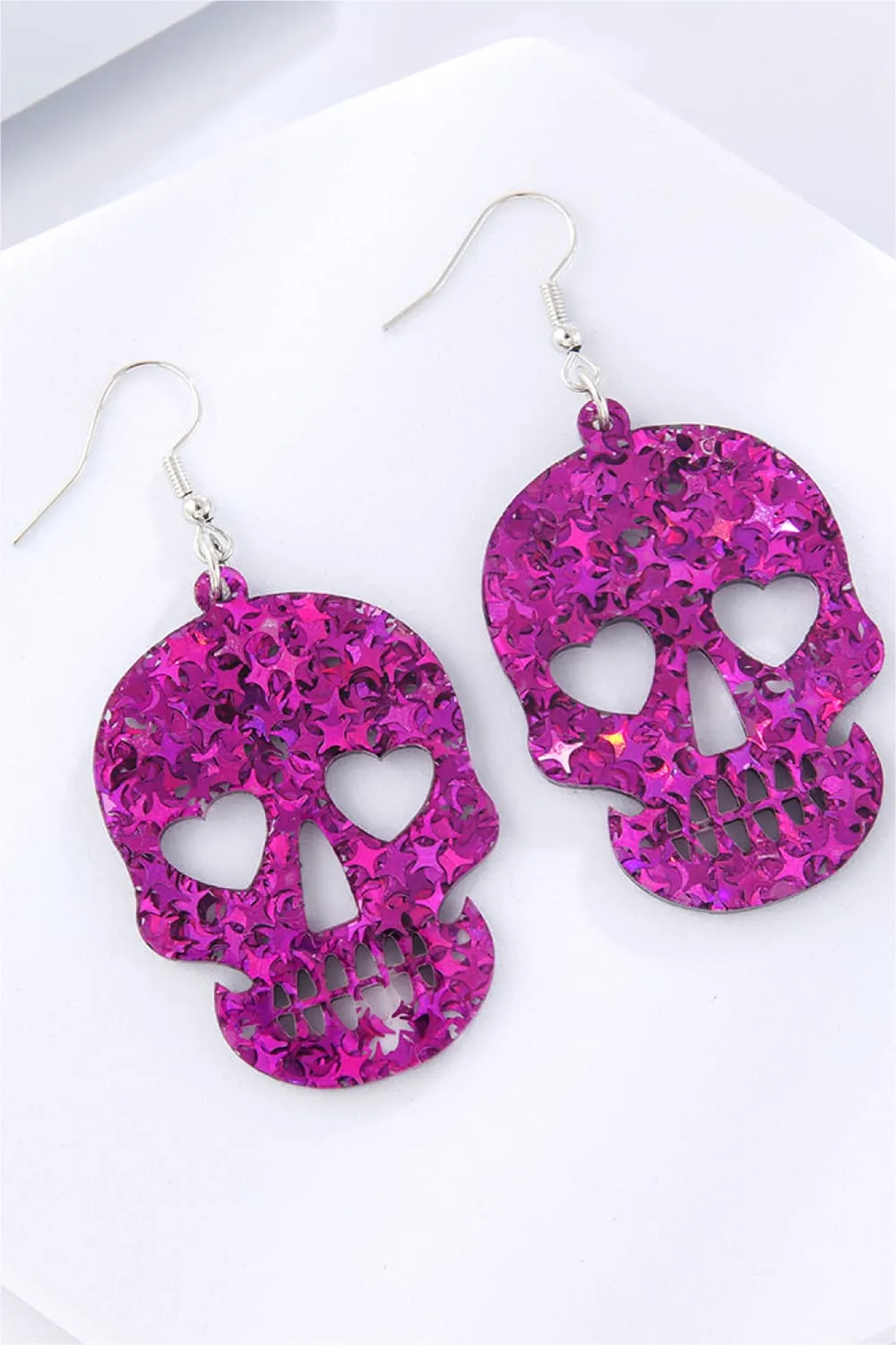 Acrylic Skull Drop Earrings, image 7