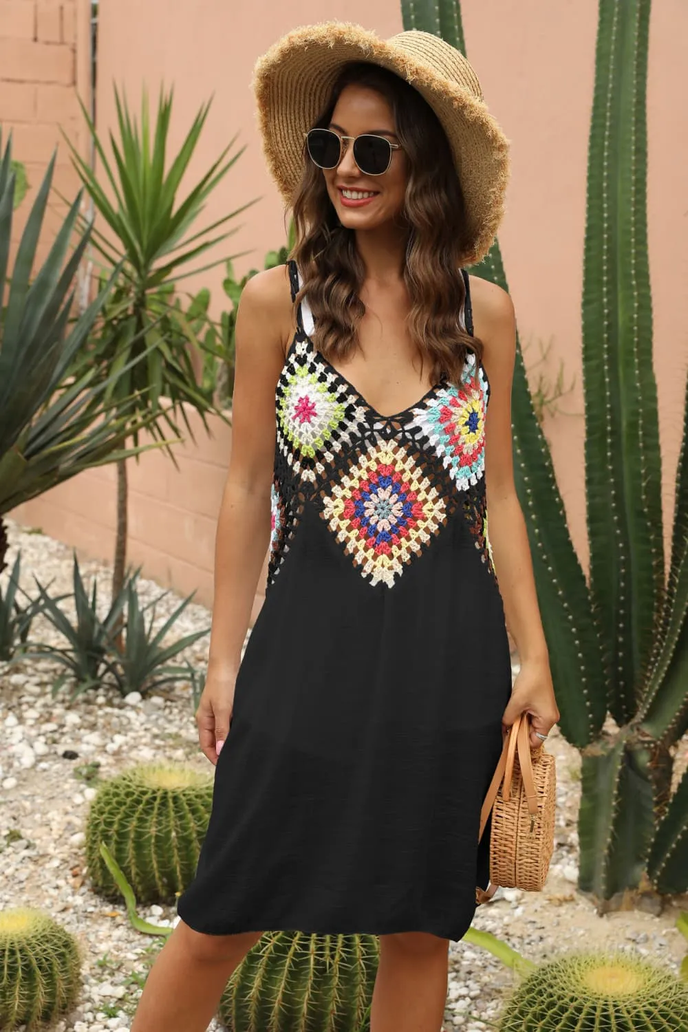 Openwork Sleeveless Embroidery Dress, image 5