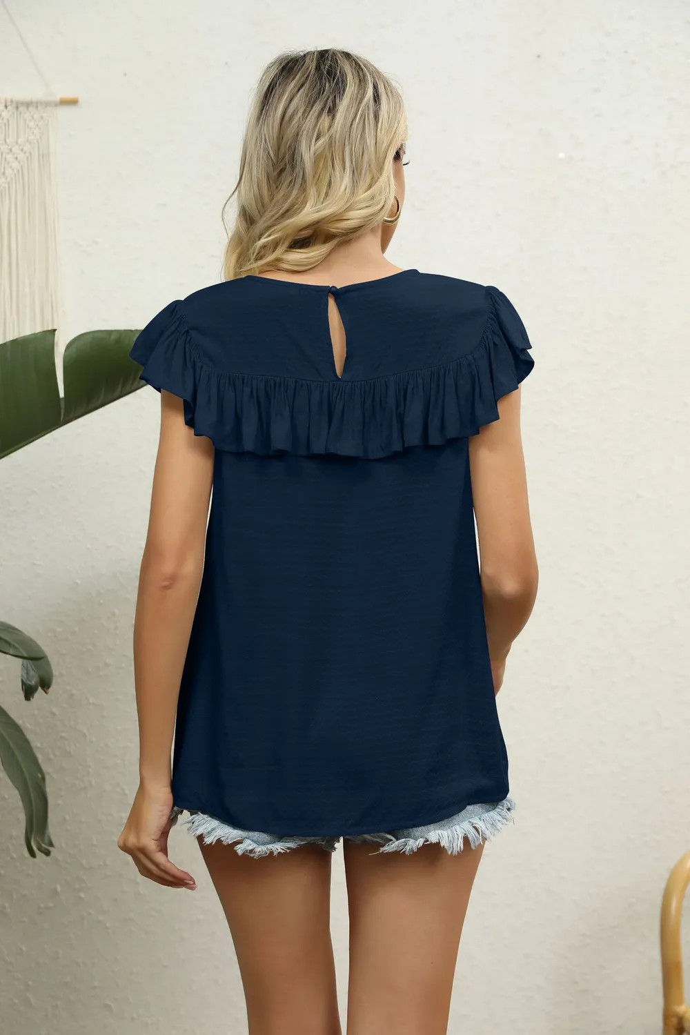 Spliced Lace Ruffled Blouse, image 13