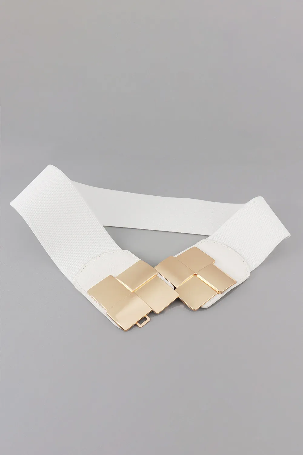 Geometric Buckle Elastic Wide Belt, image 6