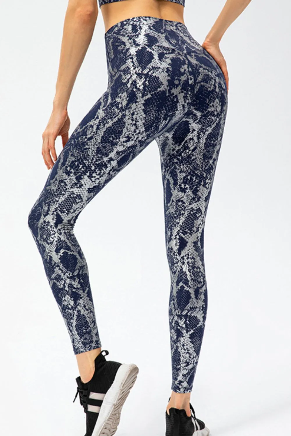 Animal Print Slim Fit Wide Waistband Long Sports Pants, image 5