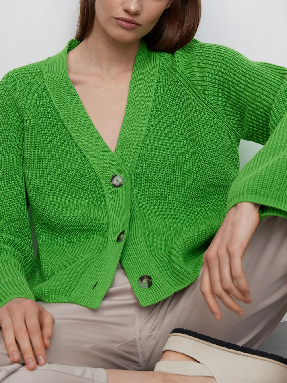 Raglan Sleeve Button Down Cardigan, image 6