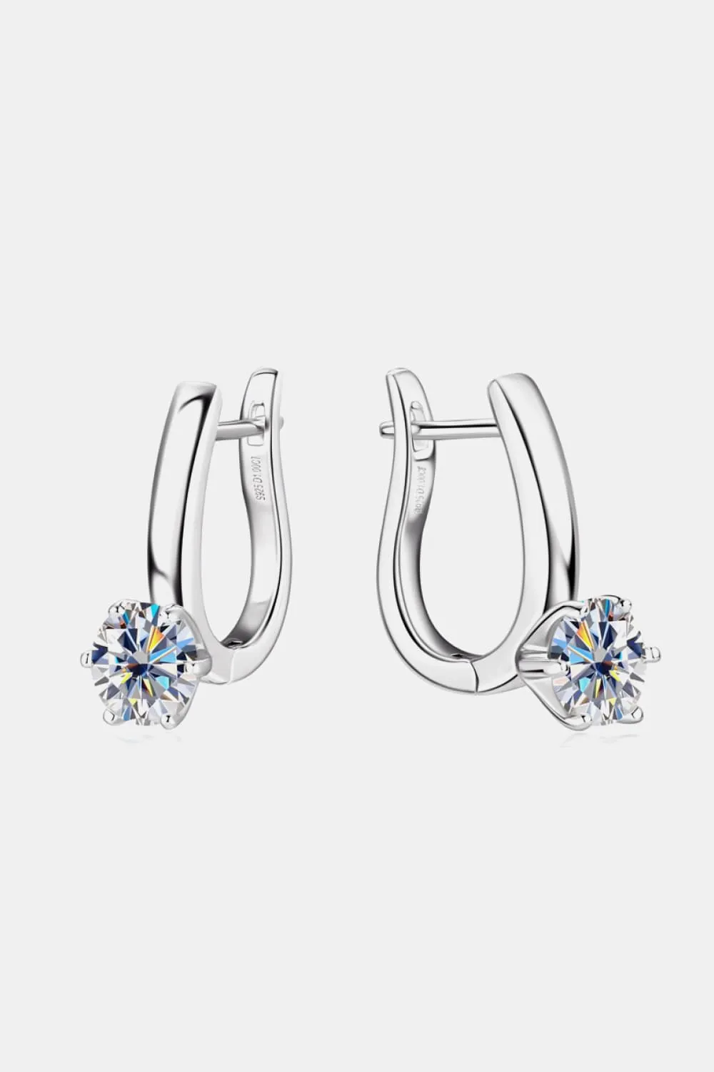 2 Carat Moissanite 925 Sterling Silver Earrings, image 4