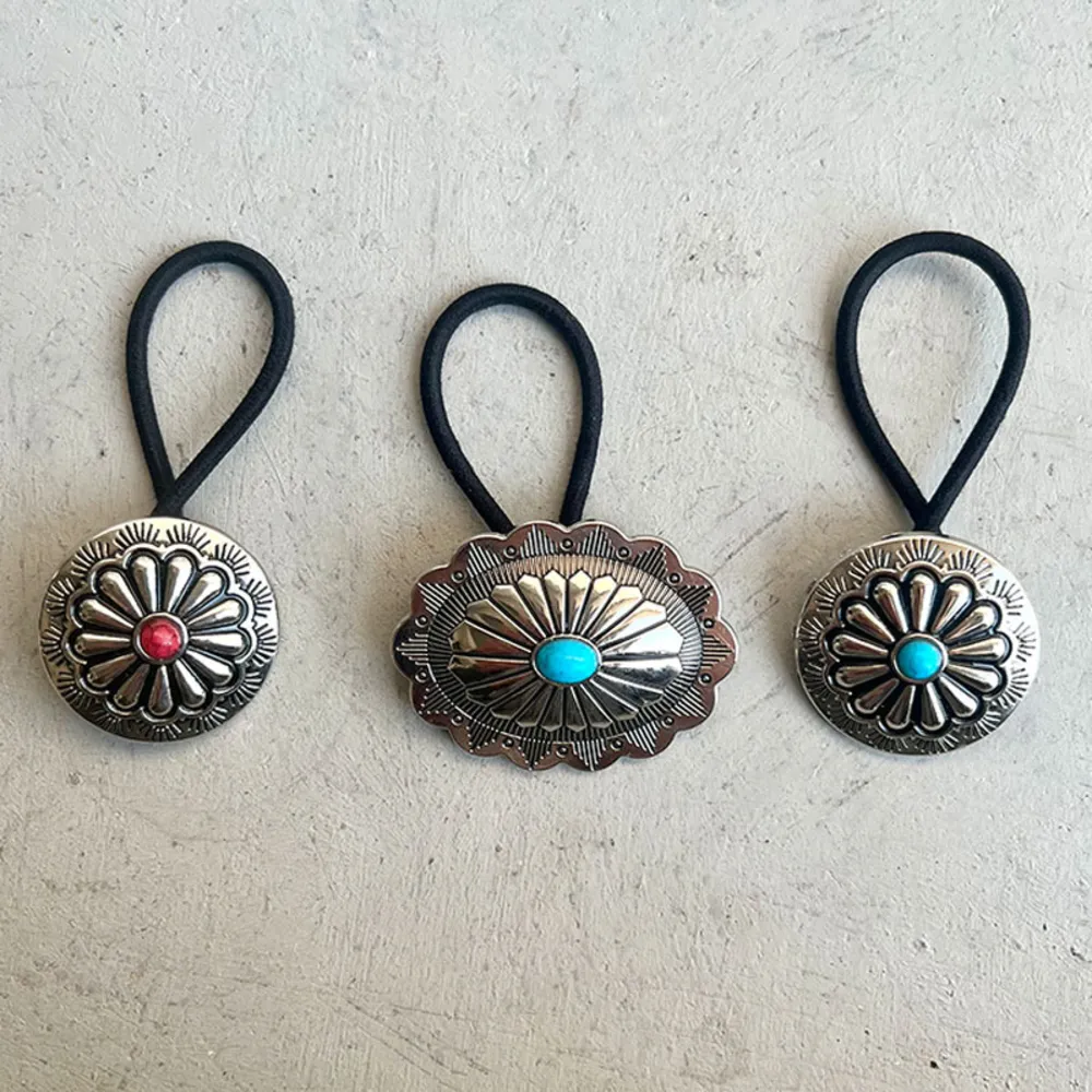 Turquoise Round Shape Hair Rope, image 5