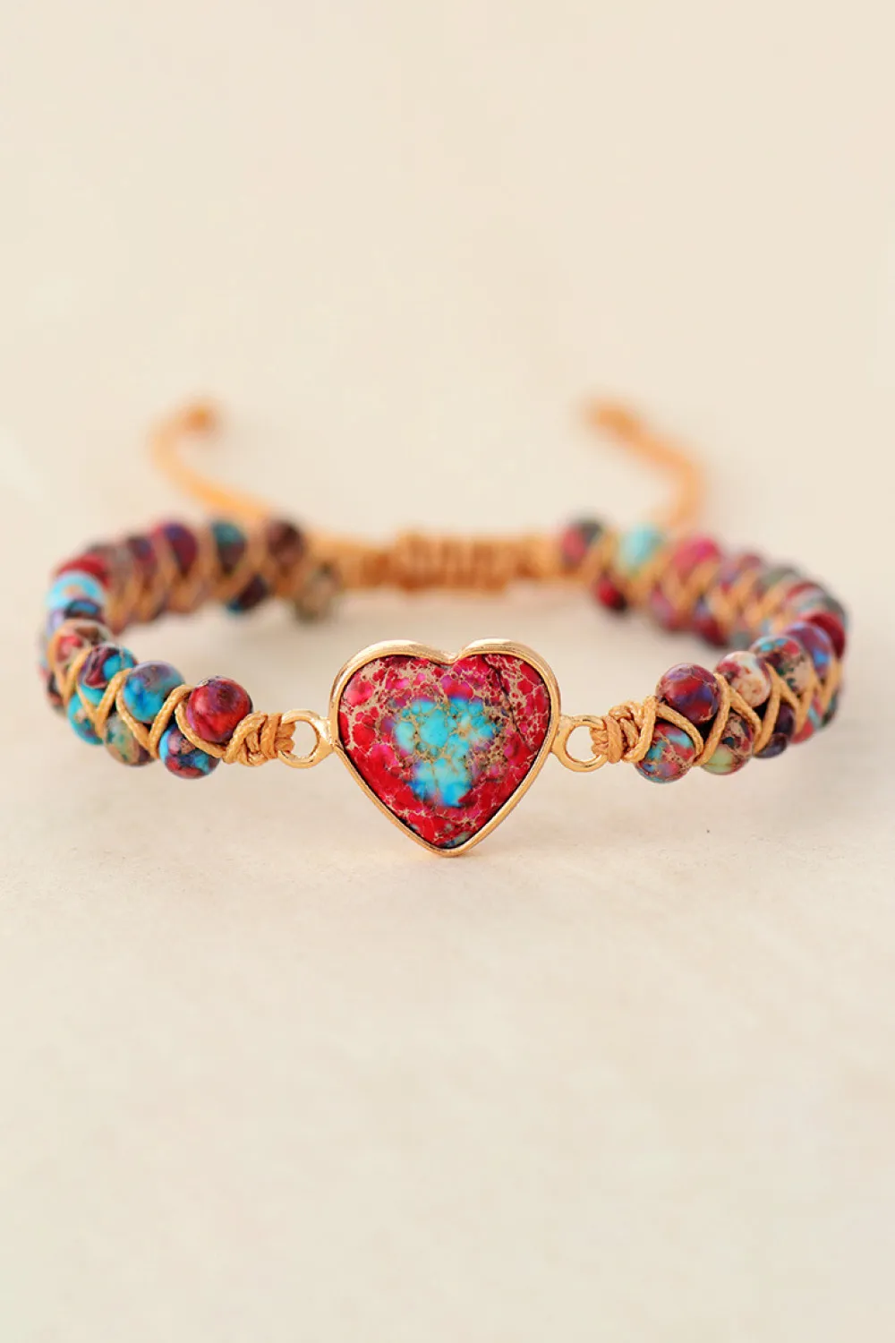 Handmade Heart Shape Natural Stone Bracelet, image 7